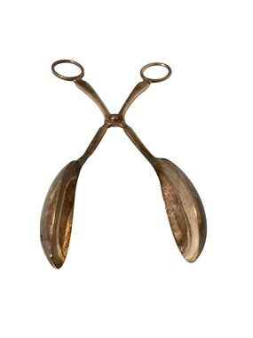 Silver Plate Salad Tongs Scissor Style Vintage